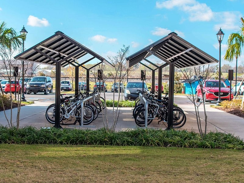 covered bike shelter